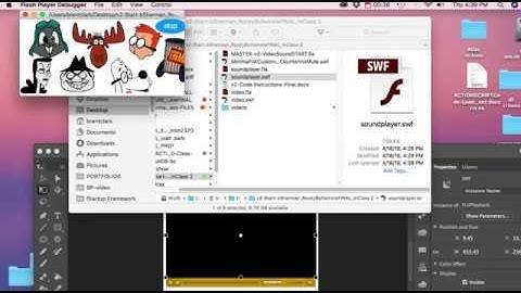 part5   Loading external swf files to dispaly sound and video players