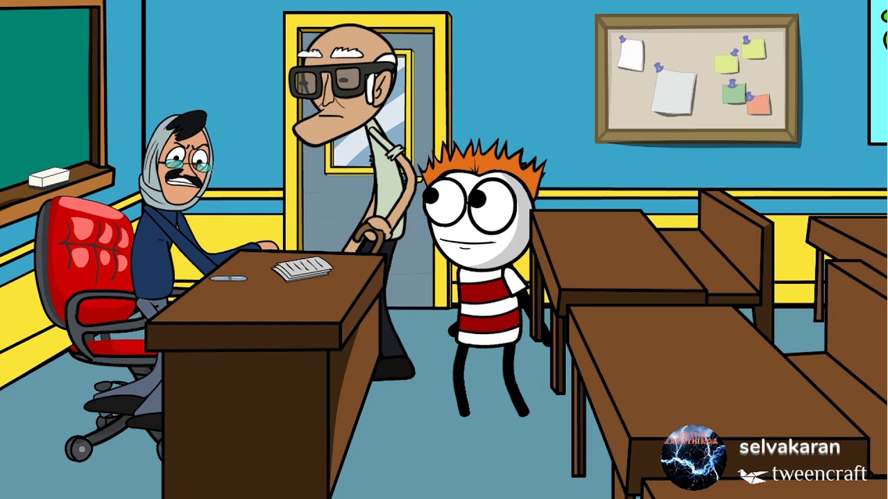 #Animation Tamil #Angry teacher #13th Milestone #Funny collection - YouTube