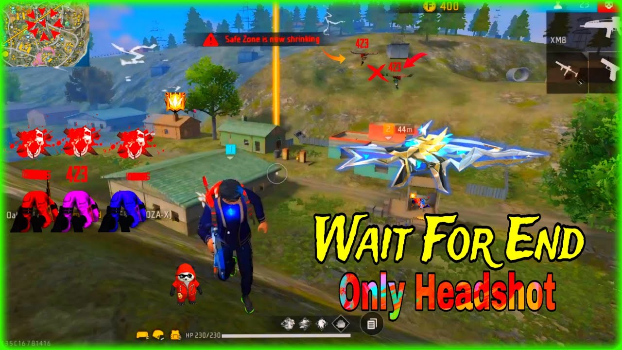 99% Headshot Rate 1 VS 4 Clutch BR Rank - Garena Free Fire -Editing ...