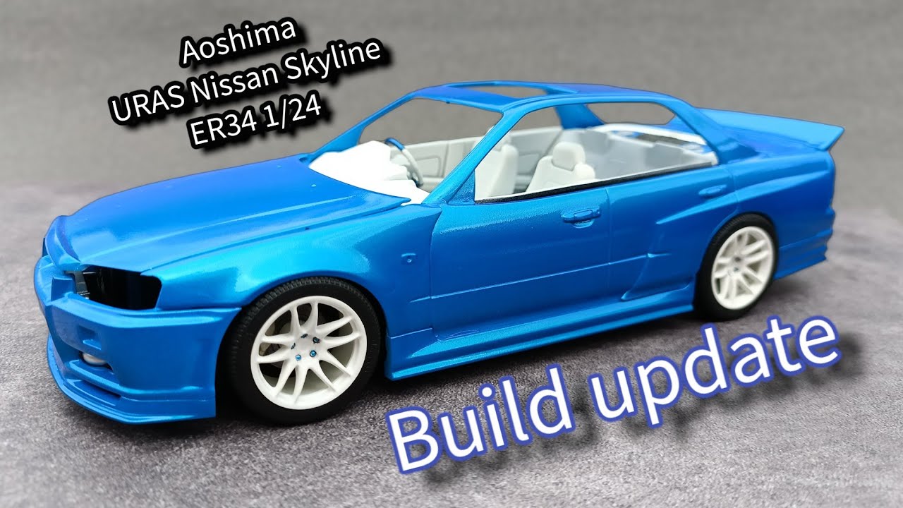Aoshima URAS Nissan Skyline ER34 1/24 - build update - YouTube