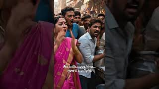 Milk kosam WAR 😳… Cow Finally SNAPPED 💀🥛 #funny#ai #viral #viralvideo #shorts