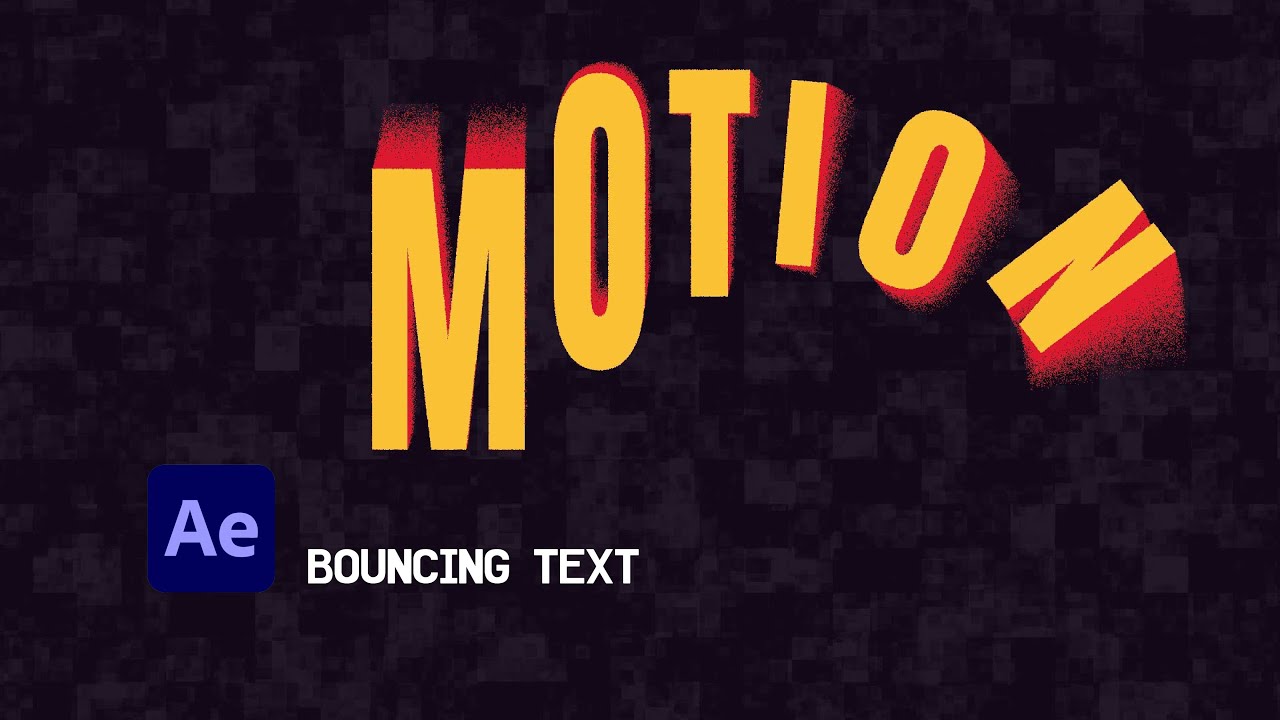 Bouncing Text Animation in After Effects | Practice - YouTube