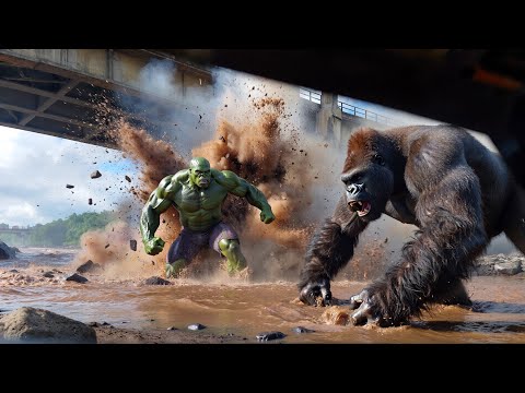 Giant Gorilla vs Giant Green Titan | A Colossal Clash Beyond the Forest