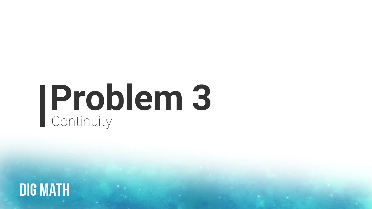 Continuity - Problem 3 (Piecewise Function, Horizontal Asymptotes)