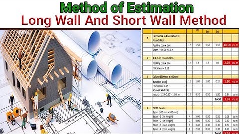 Single Story Estimation of a Building by Long wall and Short Wall Method