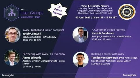 AWS User Group Coimbatore - 1st Offline Meetup