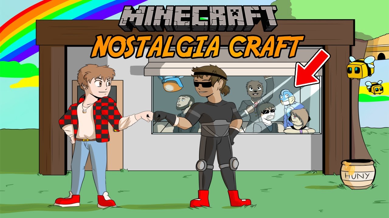 Nostalgia Craft #2 w/Bajan Canadian ft. HuskyMudkipz (Team Crafted Reunion, Filming LA Lights, etc.)