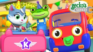 Baby Fire Truck Birthday Bonanza! | Gecko's Garage | Trucks For Children | Cartoons For Kids