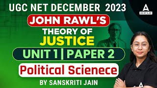 UGC Net December 2023 I John Rawl's Theory of Justice Unit 1 | Political Science Paper 2