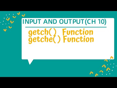 getch( ) And getche( ) Functions in C |Ch # 10 | Lec # 6| Computer Science | Class 12
