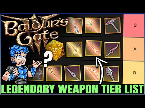 Baldurs Gate 3 - New Best MOST POWERFUL Legendary Weapon Tier List - Highest Damage Gear Guide!