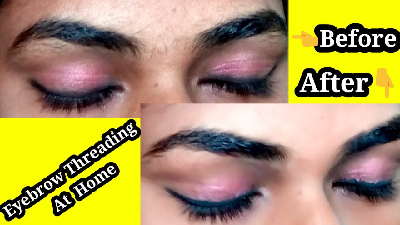 EYEBROW threading வீட்டுலயே பண்ணலாம்/ How to eyebrow threading at home