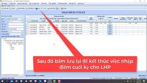 Hướng dẫn Import điểm cuối kỳ - Chức năng điểm mới