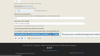 How to make an EFT donation on BackaBuddy