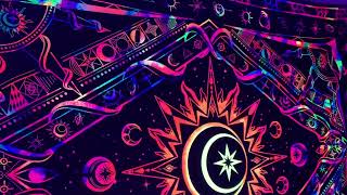 Ralxion Blacklight Tapestry - Burning Sun - UV Reactive Trippy Tapestry Glow in the dark