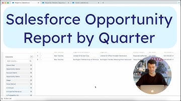 How to create an Opportunity Report by Quarter? Salesforce