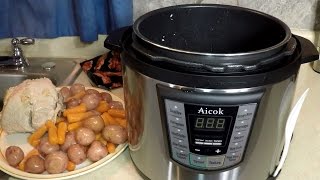 Aicok 7-in-1 multi-functional programmable pressure cooker, 6 quart /
1000w features: -works as slow rice porridge maker, st...