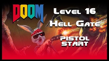 DooM PSX - Pistol Start - Ultra Violence - 100% Secrets & Monsters - Level 16 - Hell Gate