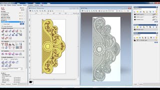 How to make 3d Bed Design toolpath  in Artcam  2008  (Bengali Language) screenshot 5