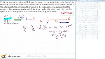 Time, Speed & Distance : Past CAT Question 14 (CAT 2002)