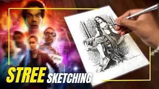Stree Sketching | Hatching Method Tutorial #stree #art #sketching