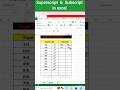 How to Use Superscript and Subscript in Excel #excel#microsoftexcel#exceltips#exceltricks#excellearn