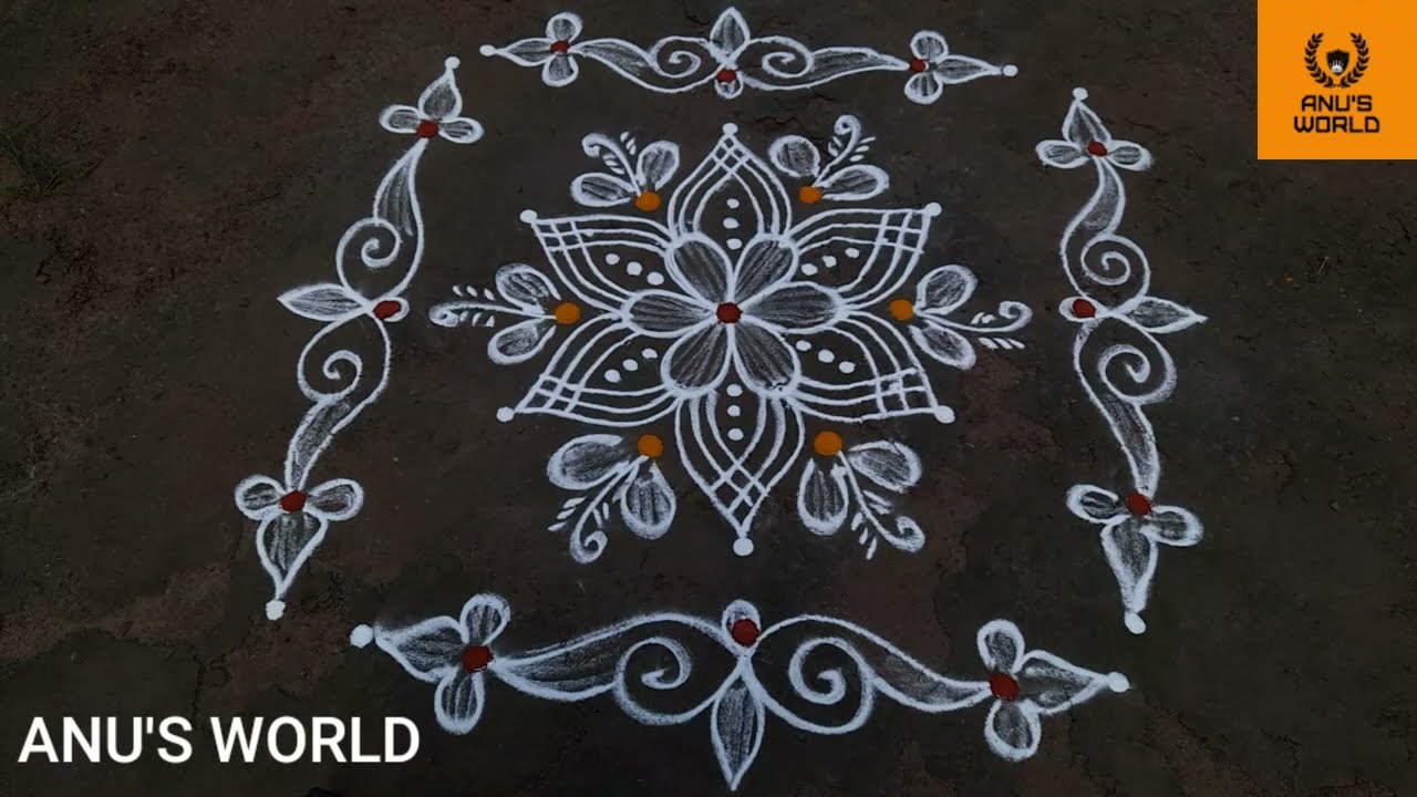 simple Friday rangoli design 5*3dots Anu'sworld small and easy rangoli design daily muggulu