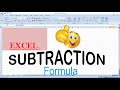 MS - EXCEL Subtraction Formula ?/ How to subtract number in Ms - excel in hindi/ Formula of subtract