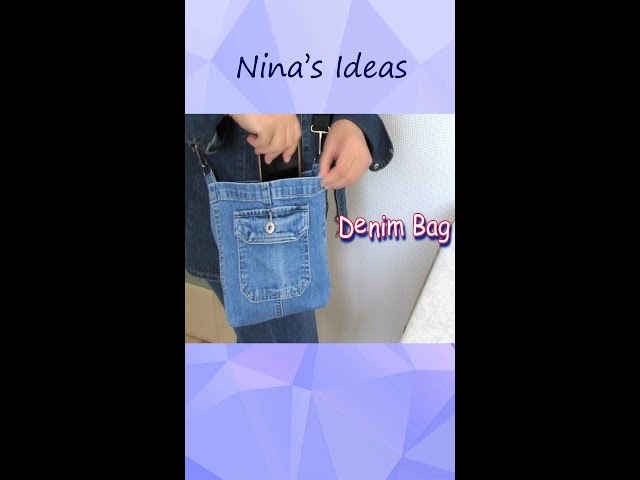 DIY Jeans Bag Purse In 10 Minutes - Super Easy Sling Bag From Old Denim - Old Jeans Crafts Ideas class=
