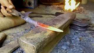 blacksmithing~ how to make a useful shopkeeper tools | forging a knife