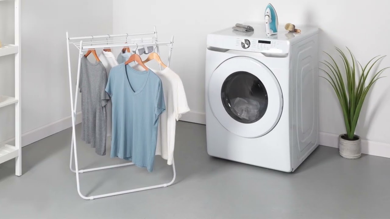 Honey-Can-Do Metal Collapsible Clothes Drying Rack, White