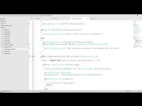 PHP MYSQL Password Reset - YouTube
