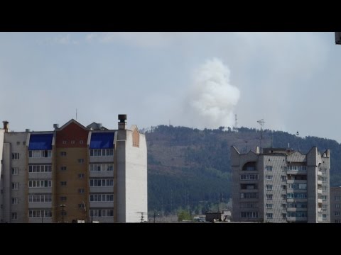 Самолёт–амфибия Бе-200 тушит лесные пожары в Чите