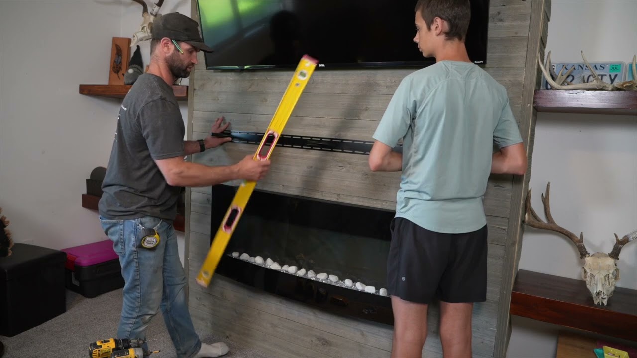 Install A Reclaimed Wood Fireplace Mantel And Bracket With Us