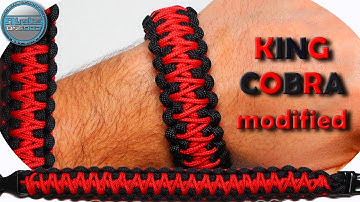 World of Paracord How to make Paracord Bracelet KING COBRA 2 color mix Paracord and microcord DIY
