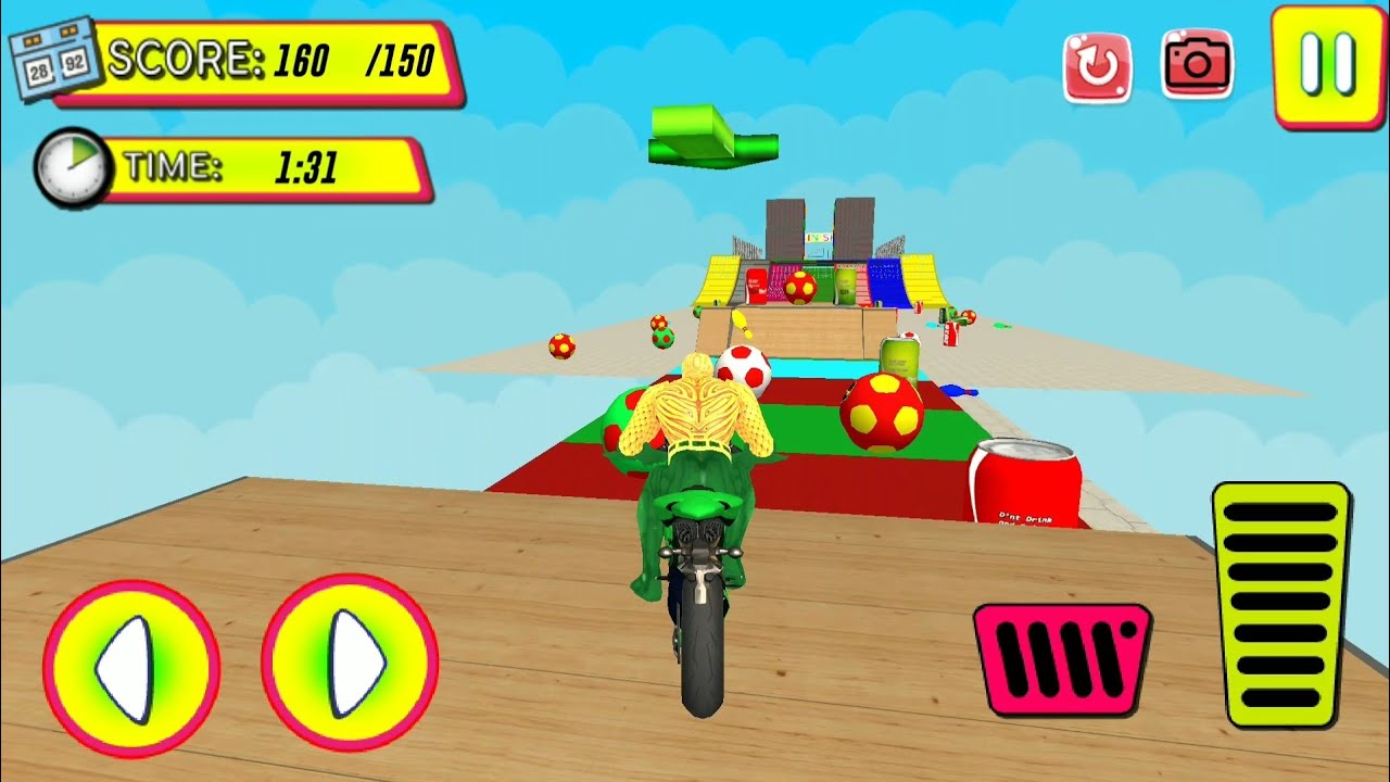  Game  Motor  Balap Kartun  Seru Superhero Tricky Bike Race 