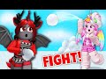 SNOWBALL FIGHT with my TWIN SISTER SUNNY! | Roblox