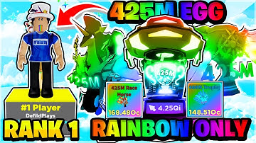 HATCHING ALL NEW 425M RAINBOW PETS TO BECOME #1 IN ROBLOX CLICKER SIMULATOR