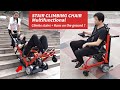 NEWFELLOW Electric Stair Climbing Wheelchair - Portable Stair Chair Lift