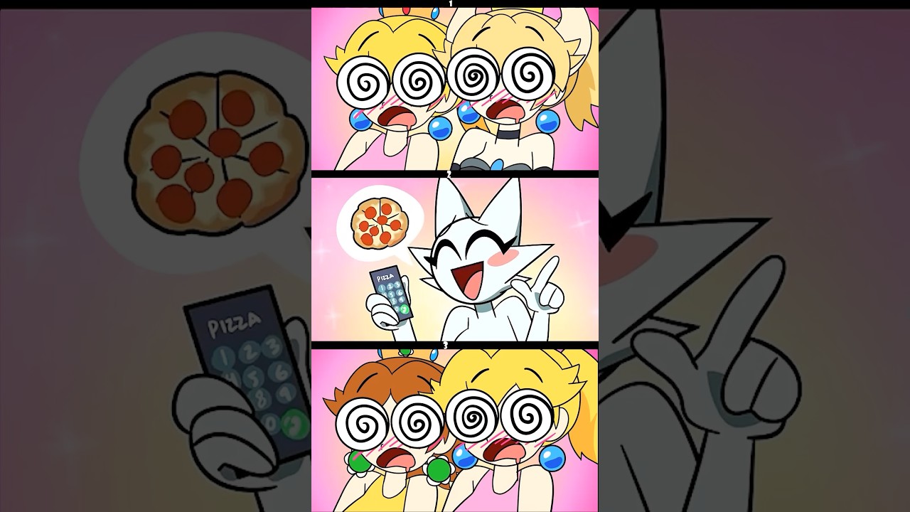 Better a Pizza #peach #daisy and #wenda #pinky #sprunki
