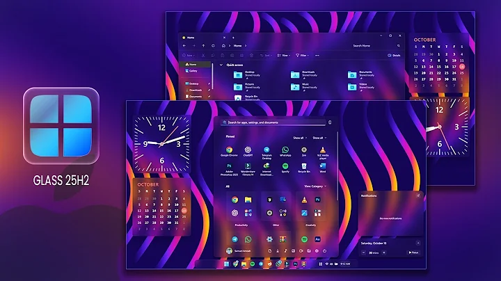 Make Windows 11 25H2 Look STUNNING with a Glass Theme