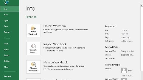 Check the active workbook for hidden metadata or personal information. Delete any information on...