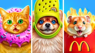 картинка: Мы построили домики для домашних животных! Животные разрушили наш зоомагазин!