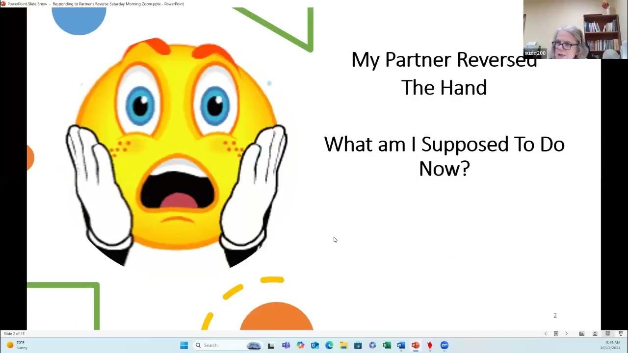 Responding to partner s reverse in bridge oct 12 19 2024 youtube