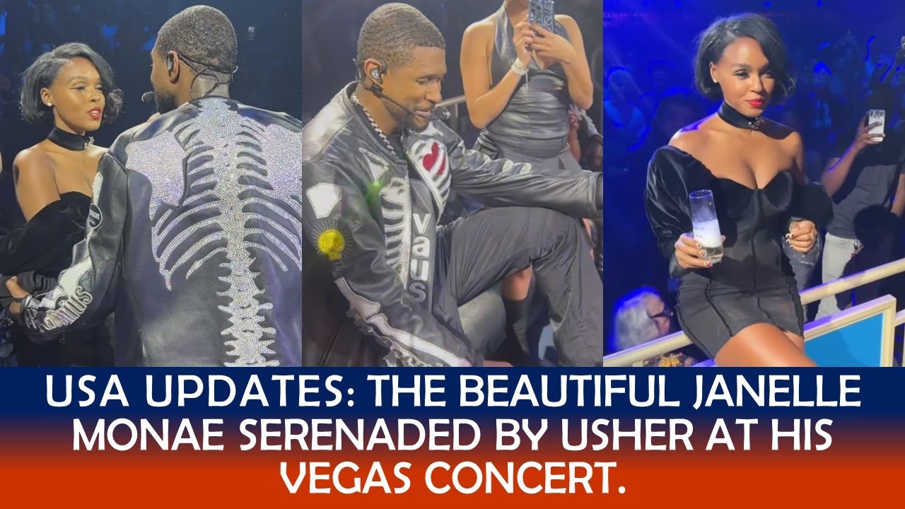 THE BEAUTIFUL JANELLE MONAE SERENADED BY USHER AT HIS VEGAS CONCERT