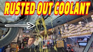 CUSTOMER STATES CAR OVERHEATS! RUST BUILD UP INSIDE COOLING SYSTEM HOW TO FLUSH & CLEAN IT OUT