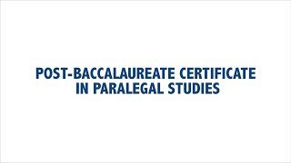 Post-Baccalaureate Certificate in Paralegal Studies at the University of Toledo