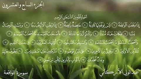 تلاوة غاية الروعه والجمال الشيخ عبد الولى الأركاني سورة الواقعة