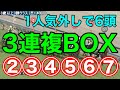 【競馬検証】②〜⑦人気の6頭で3連複BOX！