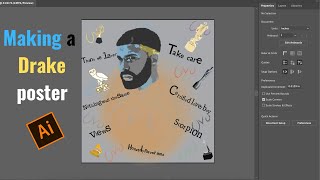 Freestyle adobe illustrator ( Drake poster )